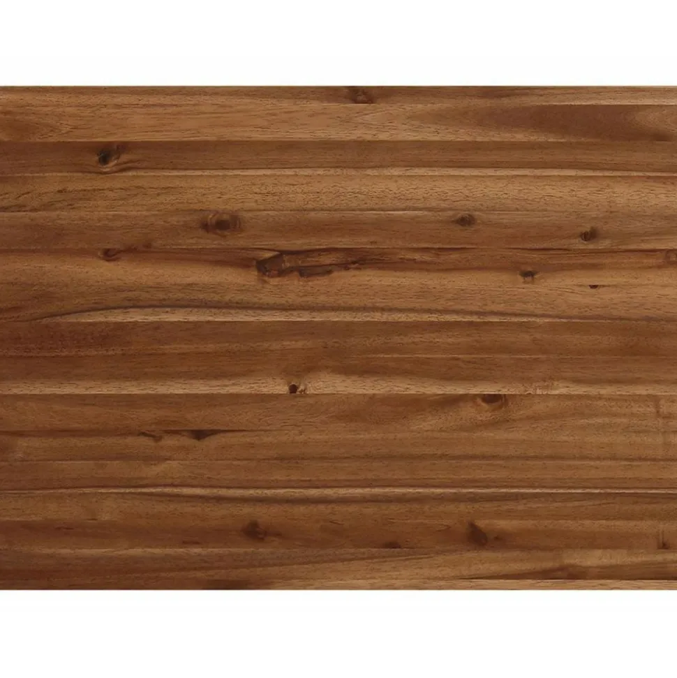 INTERIOR'S - Table repas haute carrée bois bleu - brocante interior's