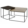 INTERIOR'S - Tables basses gigognes (set de 2 pièces) fer gris - factory interior's