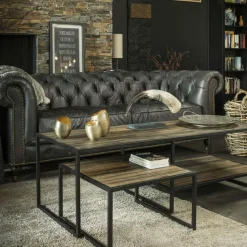 INTERIOR'S - Tables basses gigognes bois marron - manufacture interior's