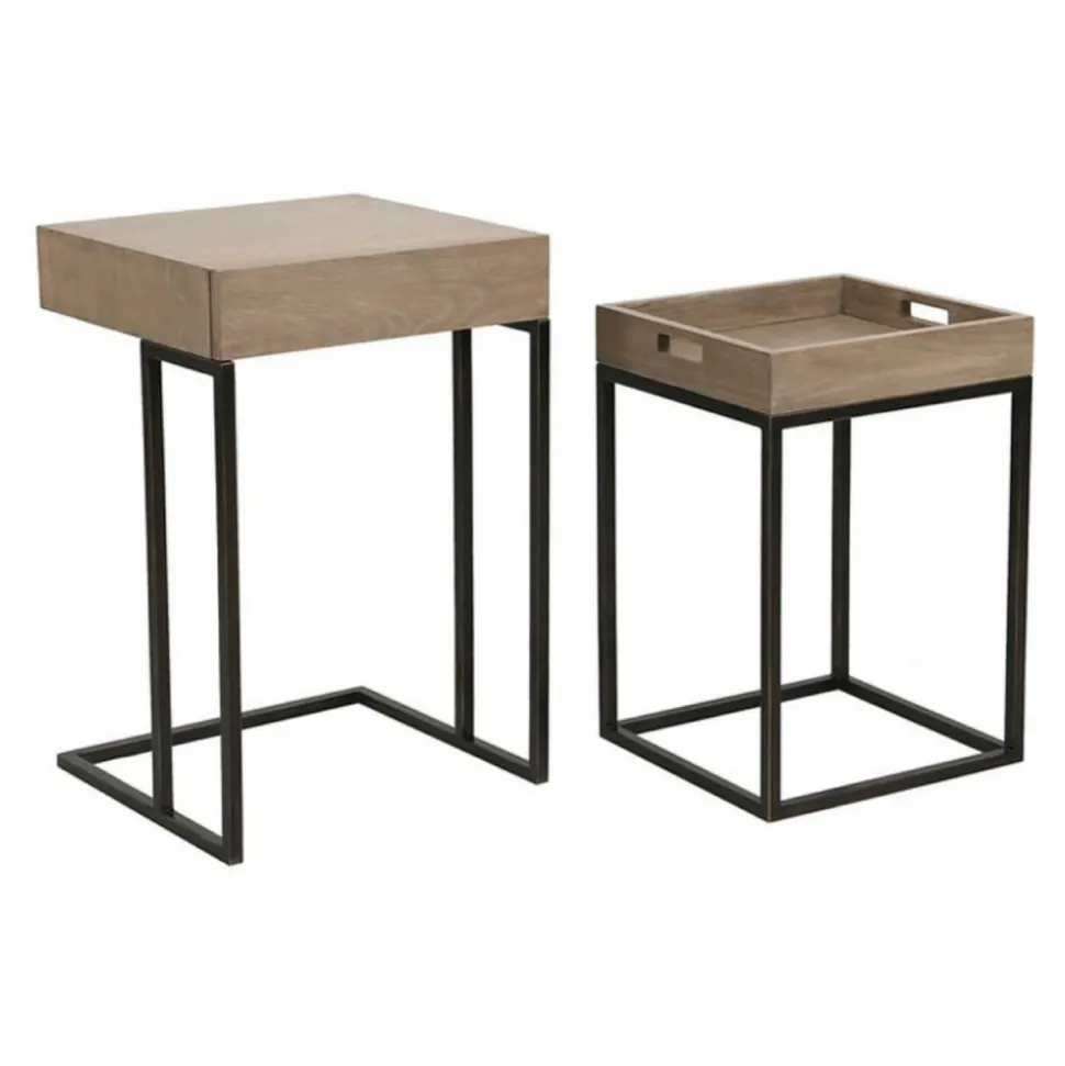 INTERIOR'S - Tables gigognes bois marron - demeure interior's