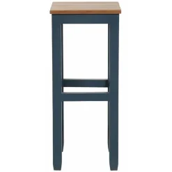 INTERIOR'S - Tabouret haut bois bleu - brocante interior's