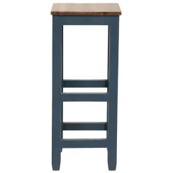 INTERIOR'S - Tabouret haut bois bleu - brocante interior's