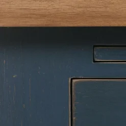 INTERIOR'S - Tabouret haut bois bleu - brocante interior's