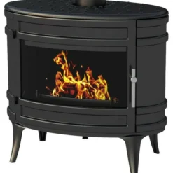 INVICTA - Poele a bois en fonte invicta mandor - puissance optimale: 12 kw - max: 18kw - bûches 33 cm max - fabriqué en france - ecodesg