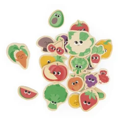 JANOD - Magnets fruits et légumes 24 pièces