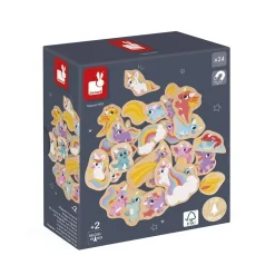 JANOD - Magnets licornes et dragons 24 pièces