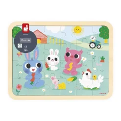 JANOD - Puzzle en bois a la ferme 24 pièces