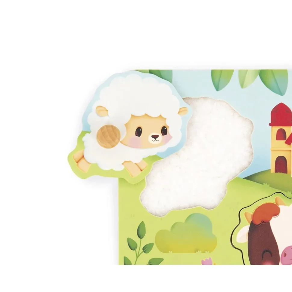 JANOD - Puzzle tactile ferme 5 pcs