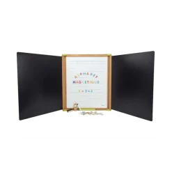 JEUJURA - Tableau triptyque magnétique en bois pour enfants