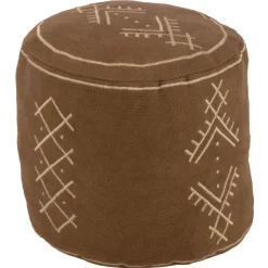 JLINE - Jline - pouf cylindre motifs ethniques en coton