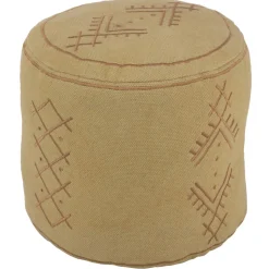 JLINE - Jline - pouf cylindre motifs ethniques en coton