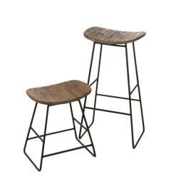 JLINE - Jline - tabouret de bar en teck recyclé