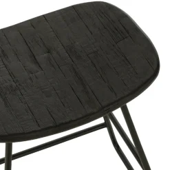 JLINE - Jline - tabouret rectangulaire en bois teck recyclé