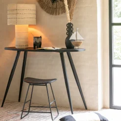 JLINE - Jline - tabouret rectangulaire en bois teck recyclé