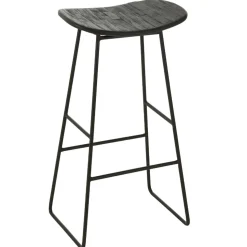 JLINE - Jline - tabouret rectangulaire en teck recyclé