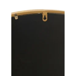 J-LINE - Miroir rond en métal doré 50x50x2 cm