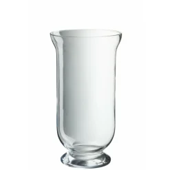 J-LINE - Photophore en verre transparent 22x22x40 cm