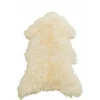 J-LINE - Tapis long en peau de mouton blanc 124x80cm