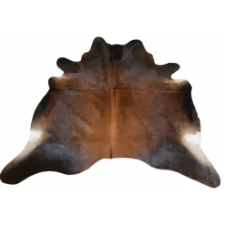 J-LINE - Tapis peau de vache marron cognac 228 x 190 cm
