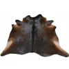 J-LINE - Tapis peau de vache marron foncé 214 x 240 cm