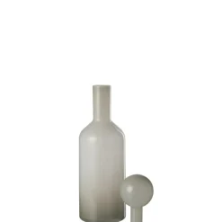 J-LINE - Vase bouteille en verre blanc 15.5x15.5x46 cm