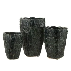 J-LINE - Vase en céramique vert 25x25x36.5 cm