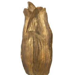 J-LINE - Vase en polyrésine doré 28x28x60.5 cm