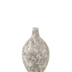 J-LINE - Vase en porcelaine multicouleur 20x20x33 cm