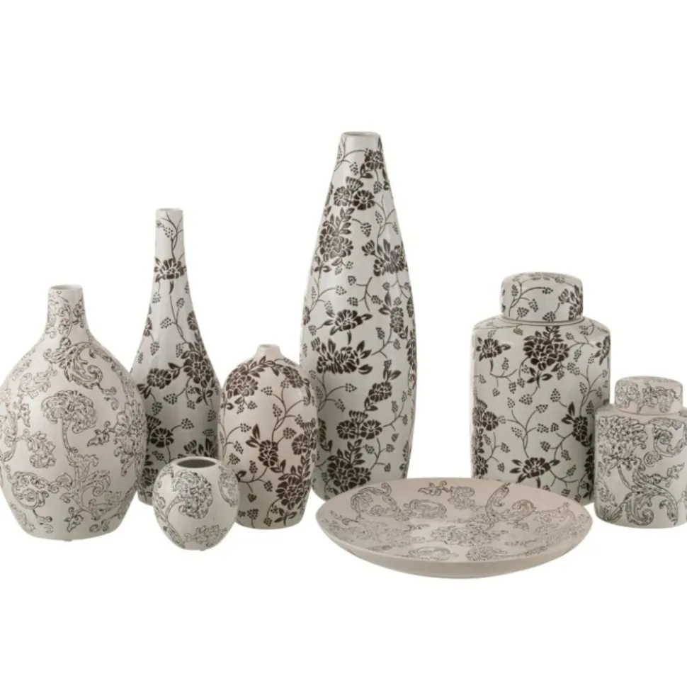 J-LINE - Vase en porcelaine multicouleur 16.5x16.5x53 cm