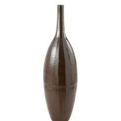 J-LINE - Vase haut en céramique marron 33x33x120 cm