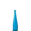 J-LINE - Vase haut en verre bleu 18x18x80 cm