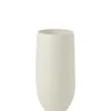 J-LINE - Vase long en céramique blanc 31x31x71 cm