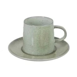 JOLIPA - Ensemble tasse et sous-tasse eclaboussures céramique 15x8x8cm