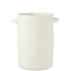 JOLIPA - Pot allonge gustave ciment blanc