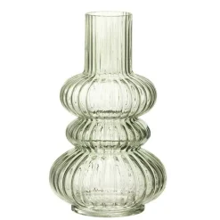JOLIPA - Vase olga verre vert clair 25x15x15cm
