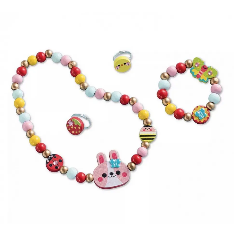 JURATOYS-JANOD - Atelier créatif : 4 bijoux en bois à créer - thème jardin fleuri