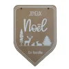KELPI - Fanion "Joyeux Noël" cerf - L.18 x H.25 cm
