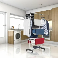 KITCHEN MOVE - Etendoir à linge ultima noir acier 18m