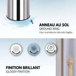 KITCHEN MOVE - Poubelle automatique artic argent acier inoxydable 30 l