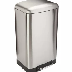 KITCHEN MOVE - Poubelle de cuisine à pédale greenwich argent acier inoxydable 40 l