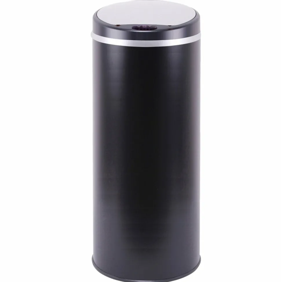 KITCHEN MOVE - Poubelle de cuisine automatique soho noir acier inoxydable 42 l