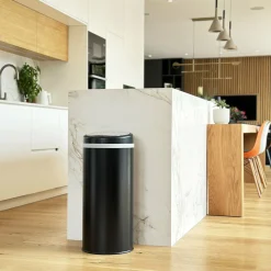 KITCHEN MOVE - Poubelle de cuisine automatique soho noir acier inoxydable 42 l