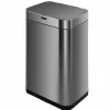 KITCHEN MOVE - Poubelle de cuisine automatique upper gris acier inoxydable 60 l
