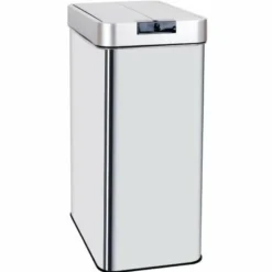 KITCHEN MOVE - Poubelle de cuisine automatique silverlake argent acier inoxydable 60 l
