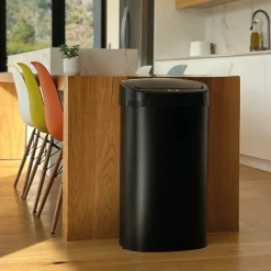 KITCHEN MOVE - Poubelle de cuisine automatique majestic noir acier inoxydable 68 l