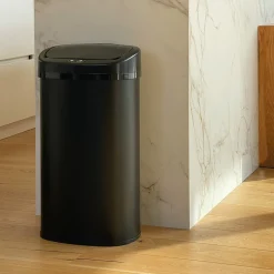 KITCHEN MOVE - Poubelle de cuisine automatique majestic noir acier inoxydable 68 l