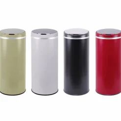 KITCHEN MOVE - Poubelle de cuisine automatique soho blanc acier inoxydable 42 l