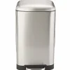 KITCHEN MOVE - Poubelle de cuisine à pédale greenwich argent acier inoxydable 30 l