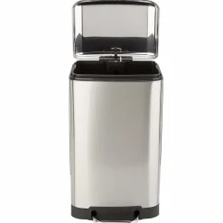 KITCHEN MOVE - Poubelle de cuisine à pédale greenwich argent acier inoxydable 30 l