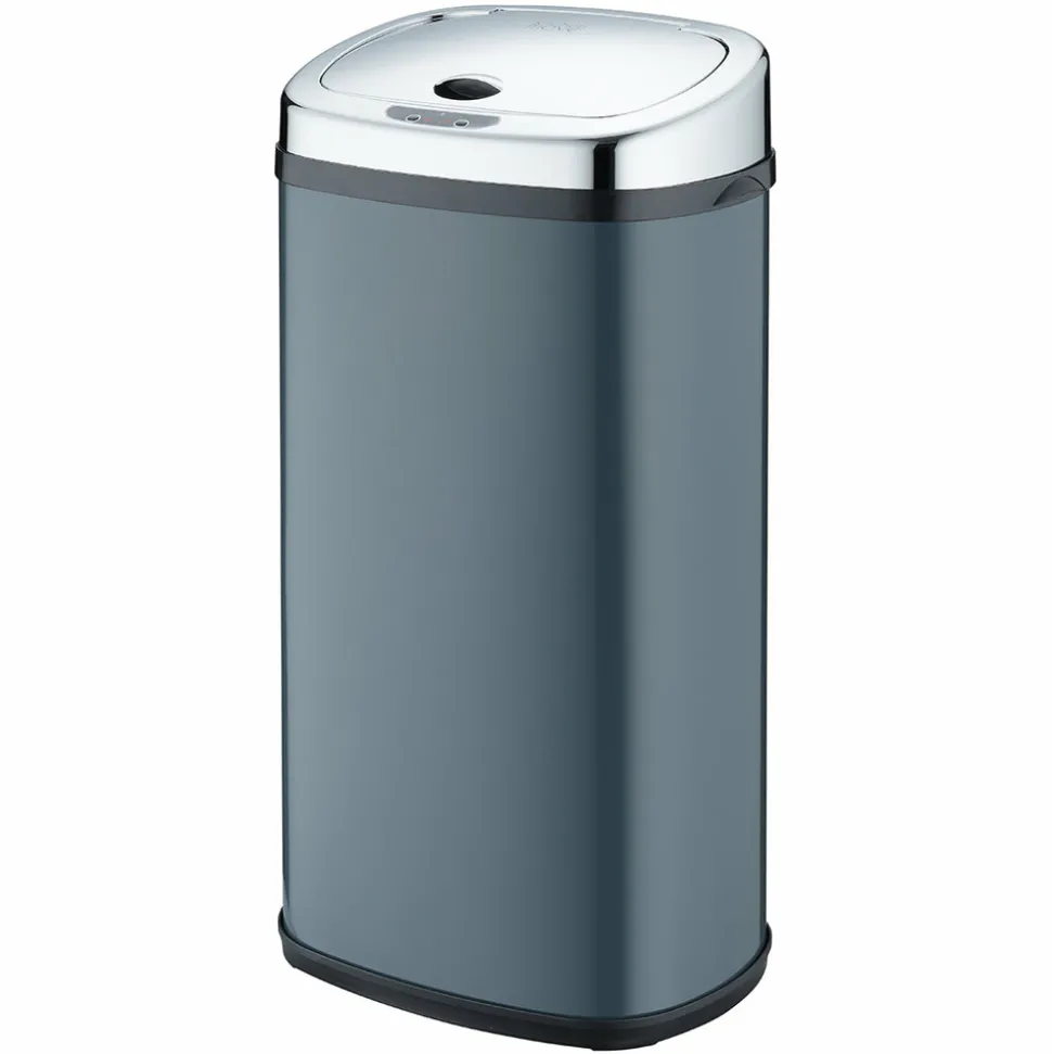 KITCHEN MOVE - Poubelle de cuisine automatique largo gris acier inoxydable 42 l